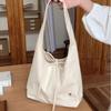 Niche commuter women's bag versatile casual bag method bow large capacity shoulder armpit tote bag