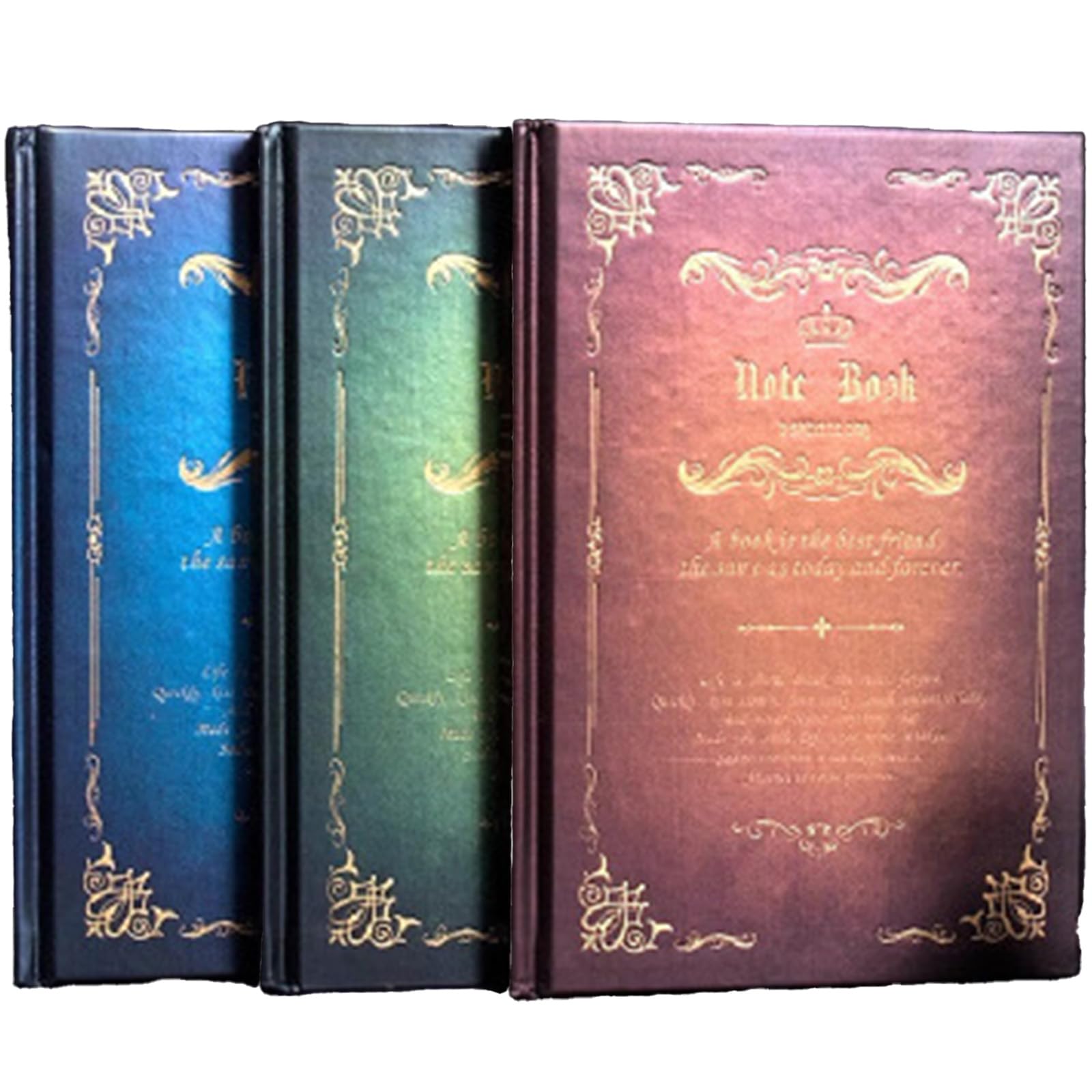 

Alpha Depot Memo Antique A5 Size of Grimoire-Style Notebook, Spellbook, Pad, Planner, Diary, Style, Lined, (Set 3)
