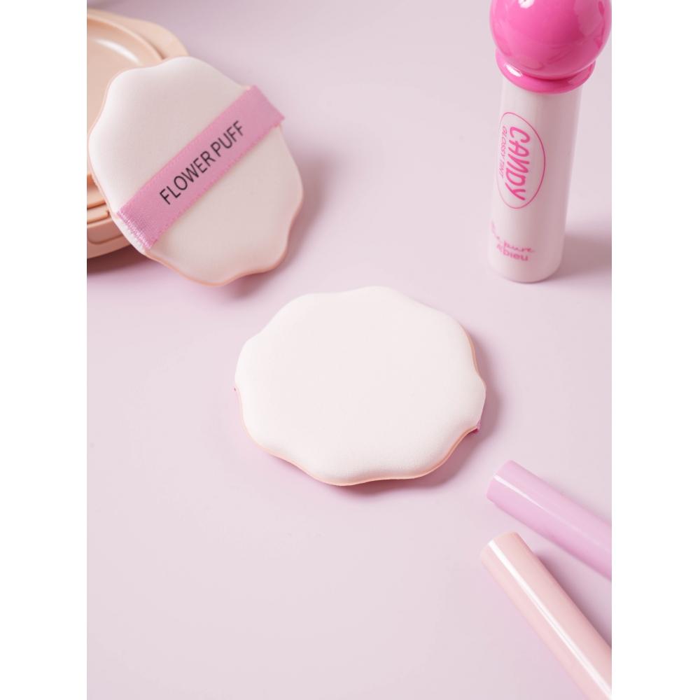 Daiso Flower Shaped Puff  Pack Of 2