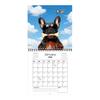 Französische Bulldogge Kalender 2026 Januar 2026 - Dezember 2026 12 Monatskalender Lustiger Frenchie Wandplaner für Zuhause Büro