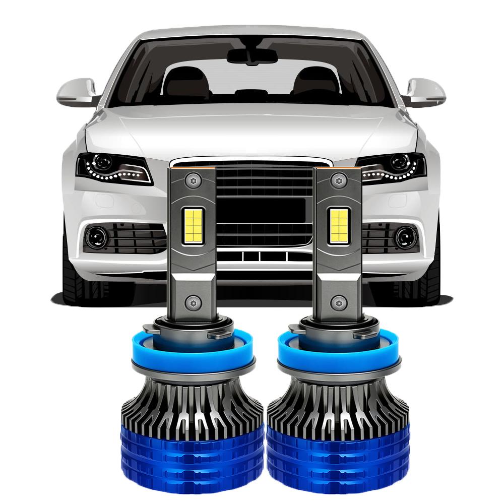 180W H11 6000K white 300% brightness Car Headlight Bulbs with Double Copper Tube Cooling Fan Headlight Bulbs