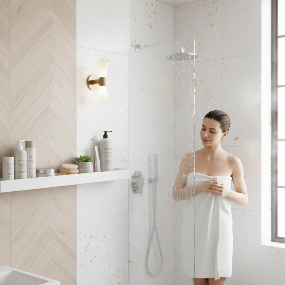 White Hanging Bathroom Shower Shelf