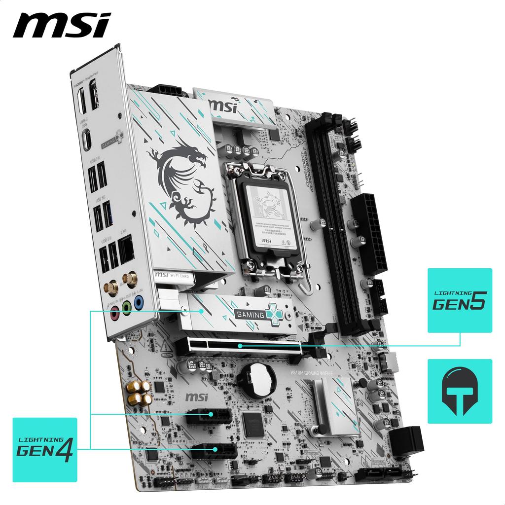 MSI Placa-mãe H810M GAMING WIFI6E MB6914 Micro-ATX