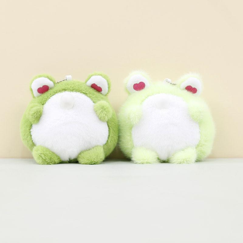 Adorable Plush Frog Keychain Cute Bubble Blowing Frog Bag Charm For Girls