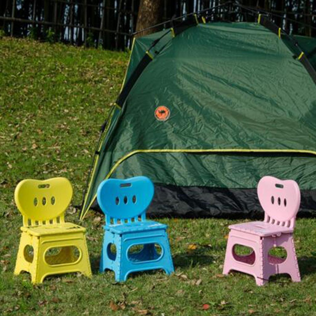 Children Plastic Folding Step Stool With Backrest