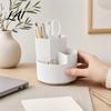 Large Capacity Pen Holder 360 Degree Rotating Holder Multi-compartment Quiet Container Desktop Organizer for Office School Home Storage Non-slip
