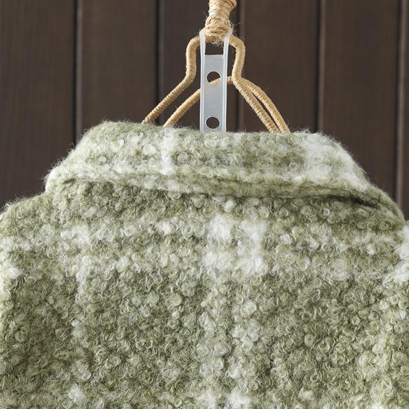 DIMANAF 2025 New Autumn Winter Plus Size Women Coats Jackets Loose Casual Outerwear Vintage Lady Plaid Cotton Thick Long Sleeve