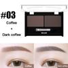 Eyeshadow Cake Makeup 2 Color Waterproof Eyebrow Powder Eye Shadow Eye Brow Palette + Brush Eyebrow Enhancer Professional