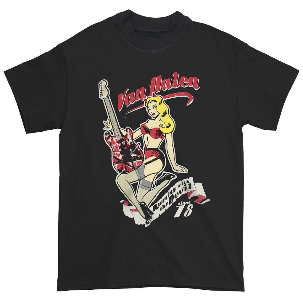 Van Halen Band Graphic Vintage Tshirt Rock Punk Tops Oneck Print Short Sleeve Y2k Oversized Fashion Popular T Shirts Unisex