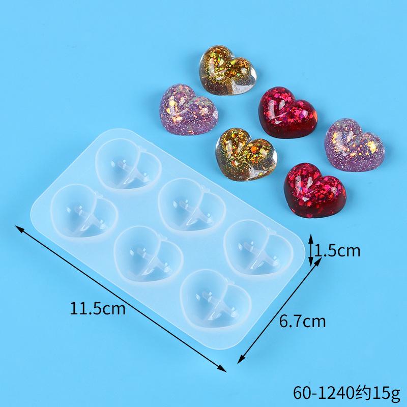 

Love Heart Silicone Mold Jewelry Making DIY Tool UV Epoxy Resin Molds Dried Flower Resin Decorative Crafts