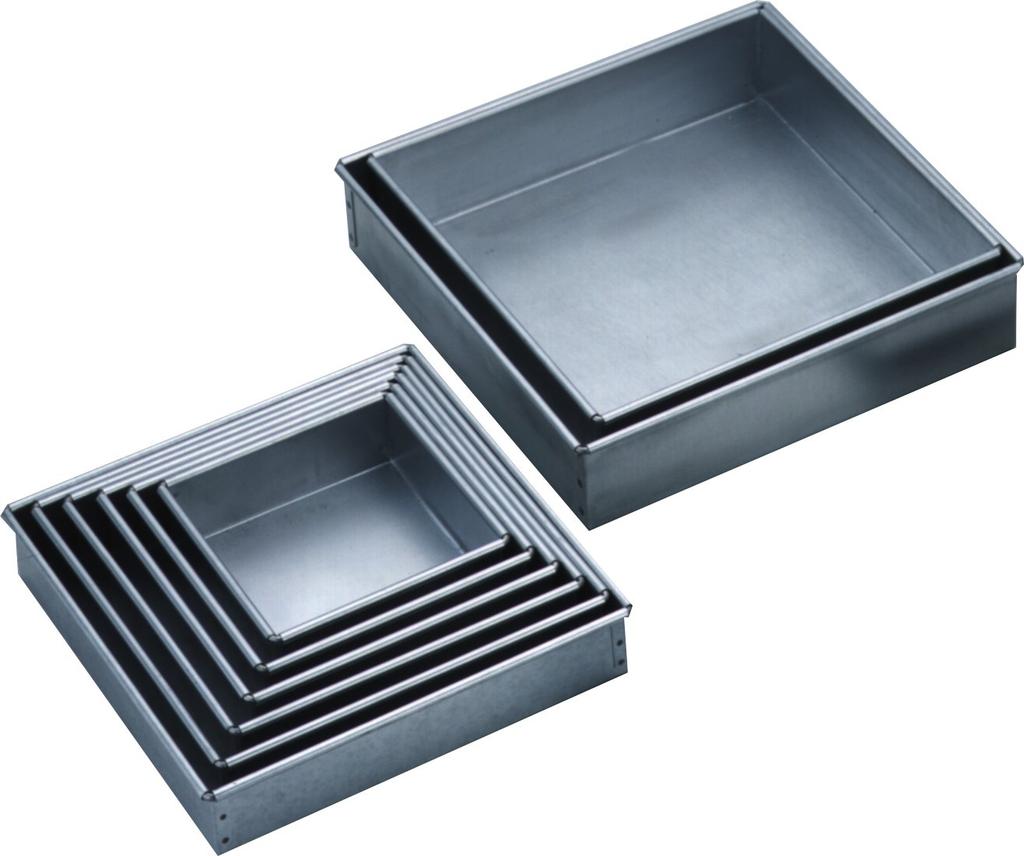 Tiger Crown Ulster Marche Square Baking Mold, 260mm, No. 2361, Body Aluminum-plated Steel, Reinforcement Stainless Steel, Japan, WML4701