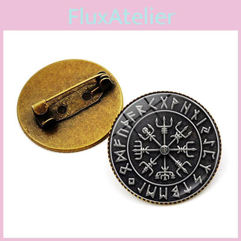 Viking Circular Brooch With Alloy Material For Fashion And Gift Use