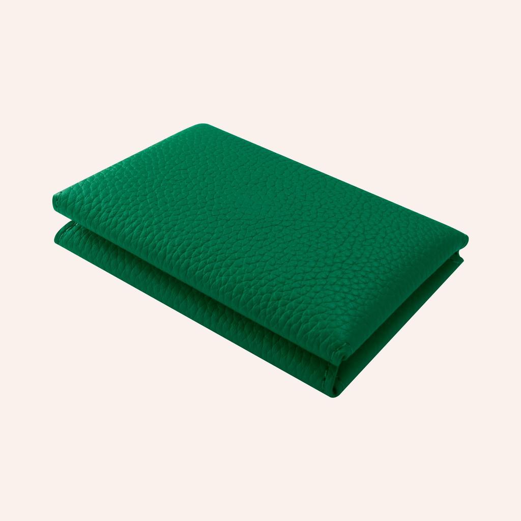 Cogure Card Business Card Coin Genuine Shrink Calf with Gift COPEC3 Green Yellow [COGURE] Case, Holder, Purse, Leather, Leather, Bi-fold, Unisex, Box,