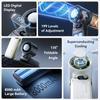 Portable Handheld fan Strong Wind 199 Gear Wind speed LED Digital Display Adjustable Turbo Portable Outdoor Handheld 8000mAh
