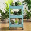Multipurpose 4-Tier Round Tube Storage Rack Cart
