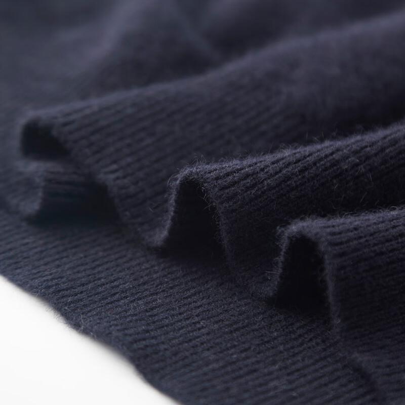 Shanshan Men's 30% Cashmere Blend Round Neck Ribbed Sweater