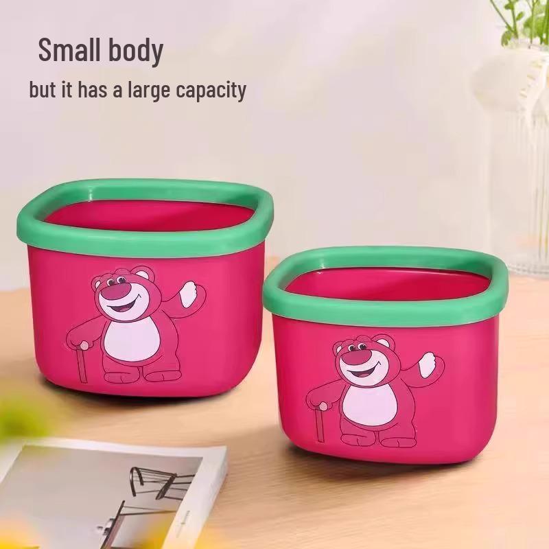 

Мини настольная мусорная корзина с прижимным кольцом для гостевых комнат - Бесплатная доставка Strawberry Bear Pink - 2 pcs + accessories