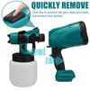 1000W 800ML Cordless Electric Spray Guns with 3Nozzle Flow Control Airbrush High Power Paint Sprayer For 18V Battery