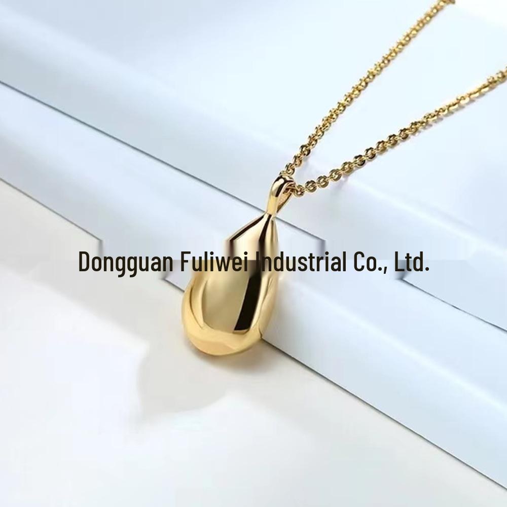 Titanium Steel Hollow Memorial Pet Cremation Pendant Necklace