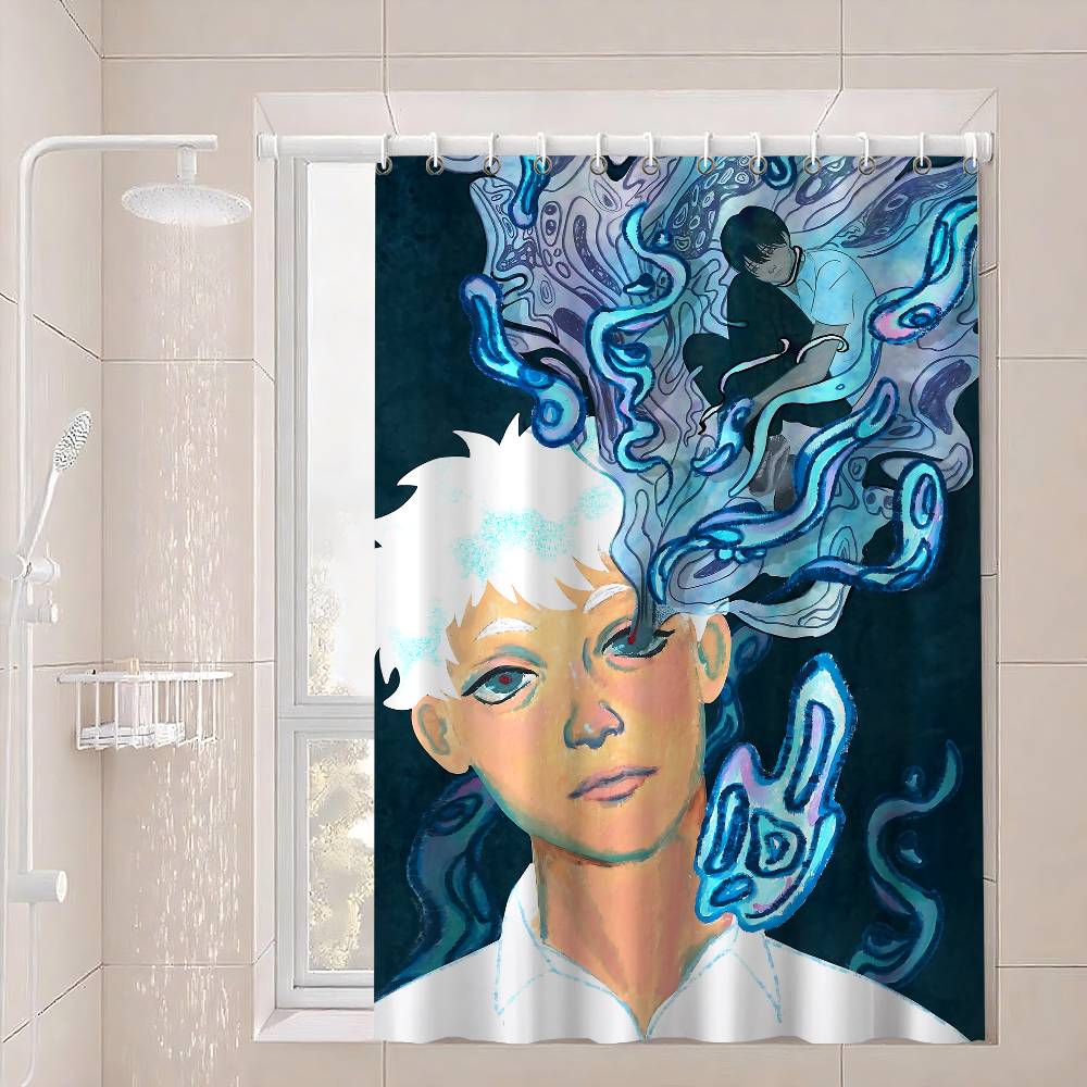 

Аниме Летний Хикару умер Занавески для душа 180 см Полиэстер Современный стиль Занавеска для ванной с крючками Водонепроницаемая занавеска для душа 90x180 cm