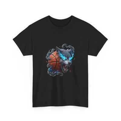 Cool Wolf Basketball T-Shirt | Sports Graphic Shirt, Cotton, Wild Animal, Gift