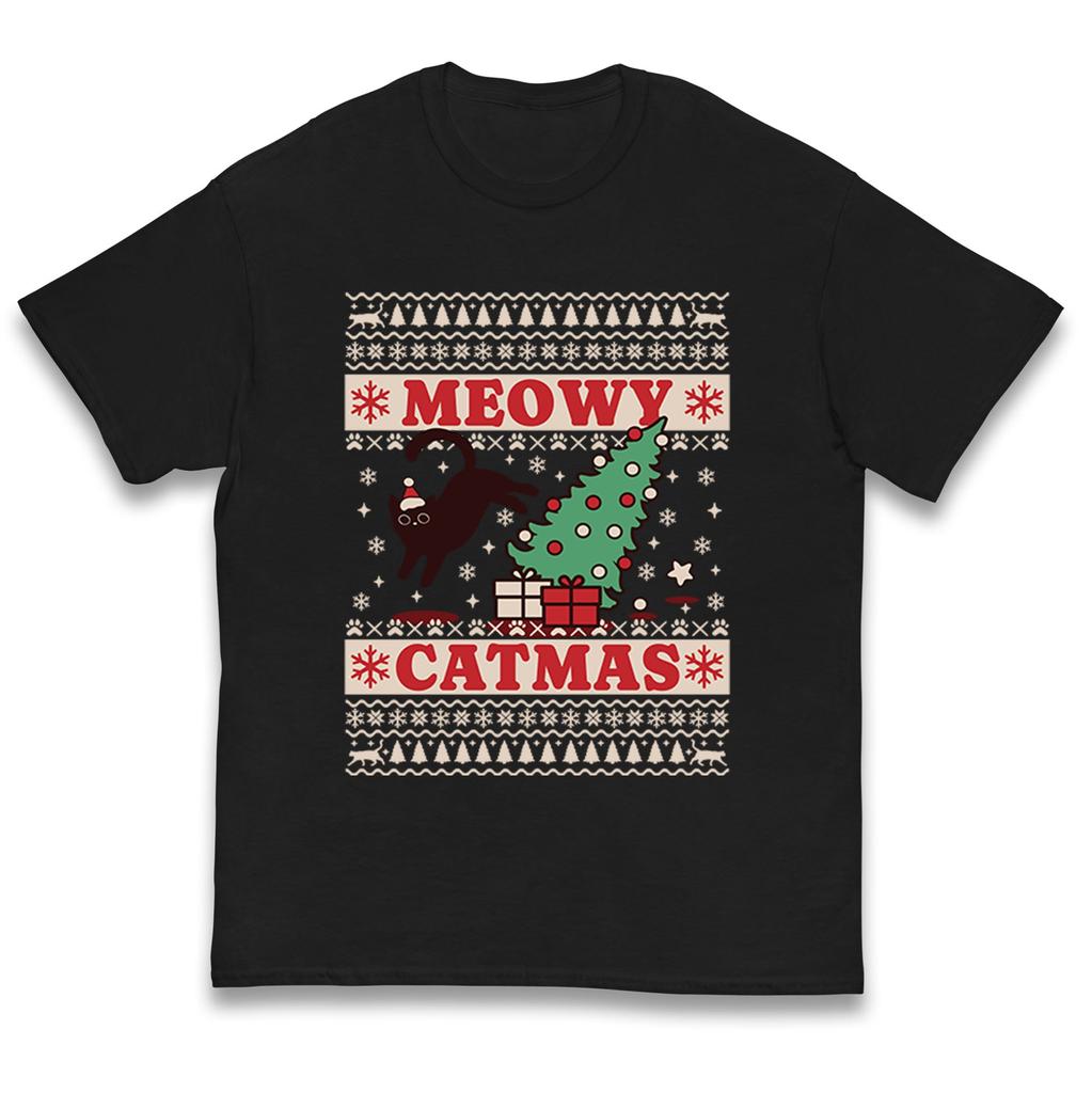 Meowy Catmas Christmas Kids T Shirt