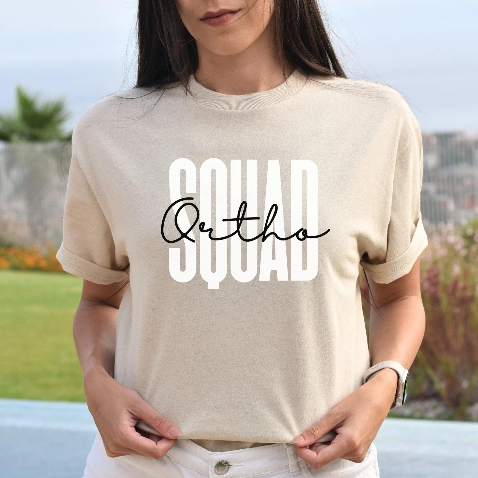 Ortho squad T-shirt gift Orthopedics nurse Orthodontist Unisex Tee Sand Pink Lig 3XL