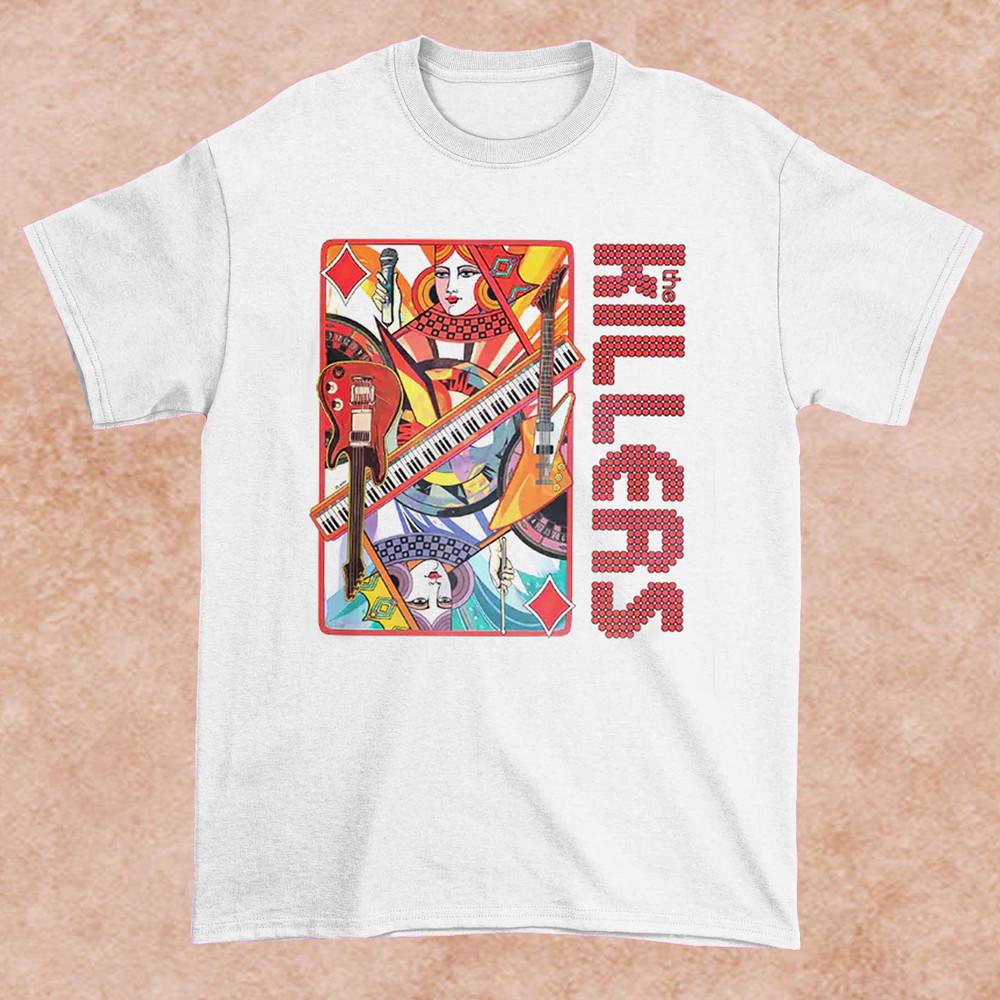 NEW The Killers Diamonds Album Band 2024 Tour White All Size Shirt Unisex T-Shirt XXL