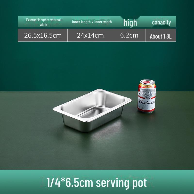 Quadratische Servierschüssel aus Edelstahl mit Deckel für Fast Food, Milchtee, Gewürze oder Hot Pot