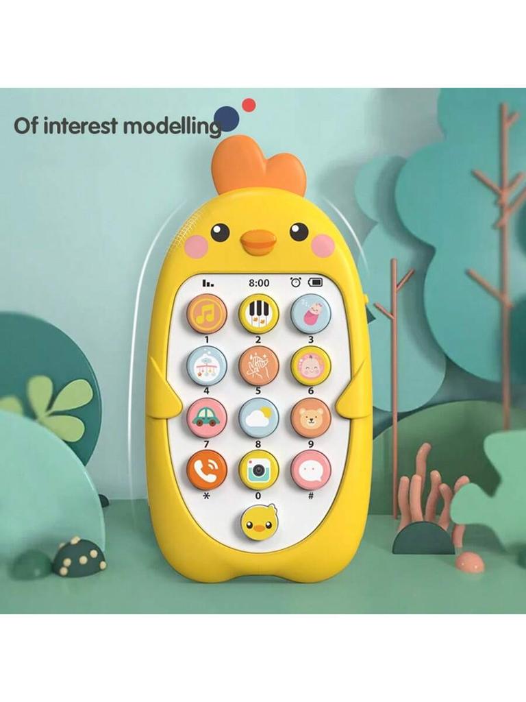Multifunctional and cute baby mobile phone toy with sensory learning function, multiple sound, light and music effects, can be c