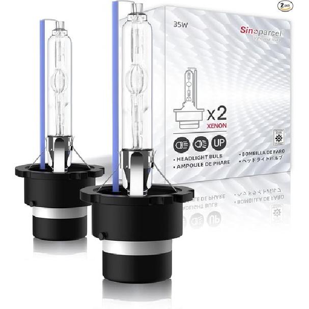 Xenon HID Headlight Bulbs - 8000K 35W High Low Beam Replacement Lights- Pack of