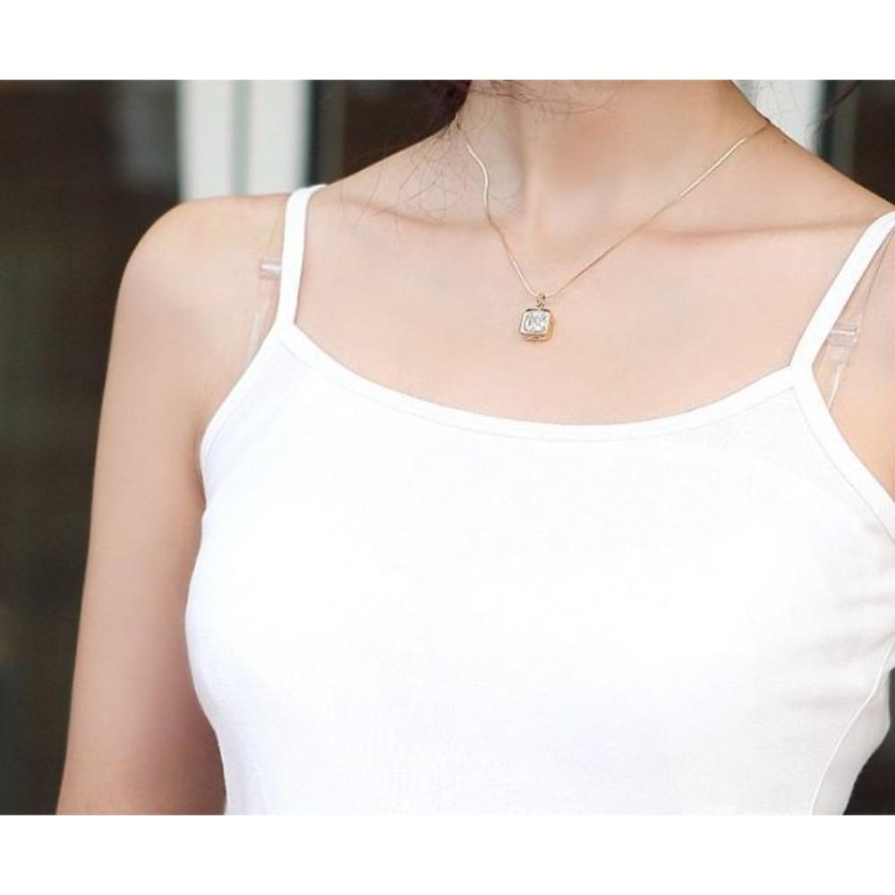 Women Slim Fit Versatile Summer Basic Sleeveless Tank Top Student Layering Undershirt