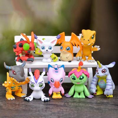 9 Stück/Set Anime Digital Monster Digimon Niedliche Actionfigur Modell Spielzeug Kabuterimon Agumon Gomamon Piyomon Patamon Dramon Palmon