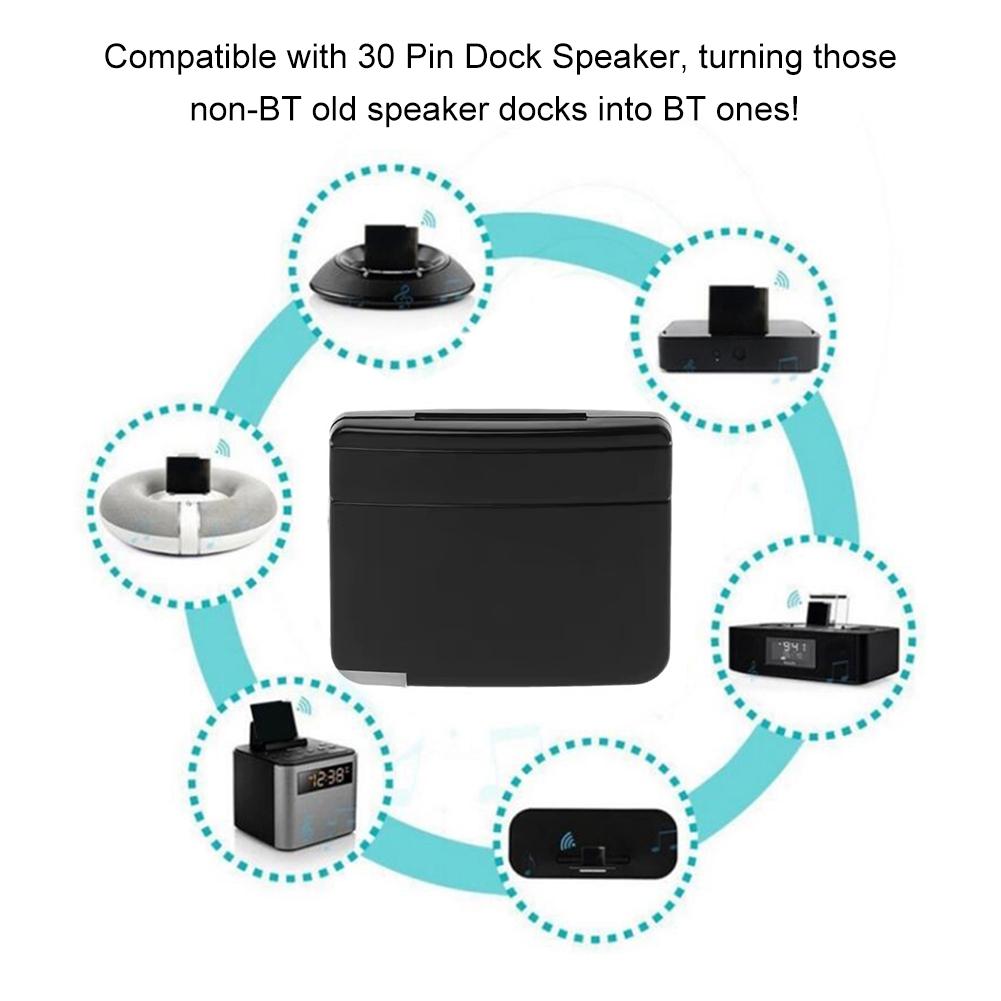 30 Pin Wireless Adapter Music Receiver Audio Adapter for iPhone for iPod 30Pin Jack Analog Speaker