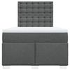 Exclusive House - Bed Slat Base with Mattress Dark Grey 120x200cm Fabric