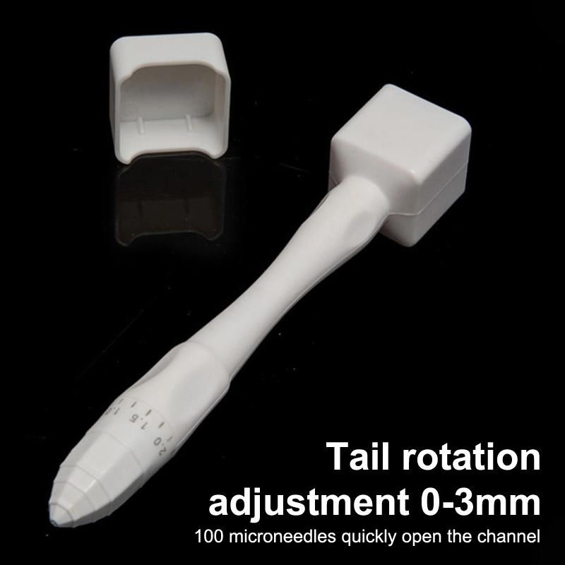 Disposable Skin Puncture Needle, Stamp Style Scalp Stamp, Rolling Needle Micro Needle Machine, 100/140 Needles Adjustable
