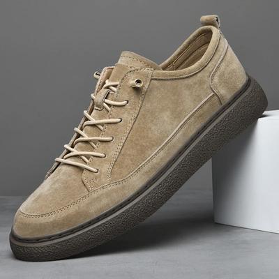 Neue lässige Schuhe aus weichem Wildleder, Reise-Freizeit-Laufschuhe zum Schnüren, vielseitige Herren-Business-Schuhe