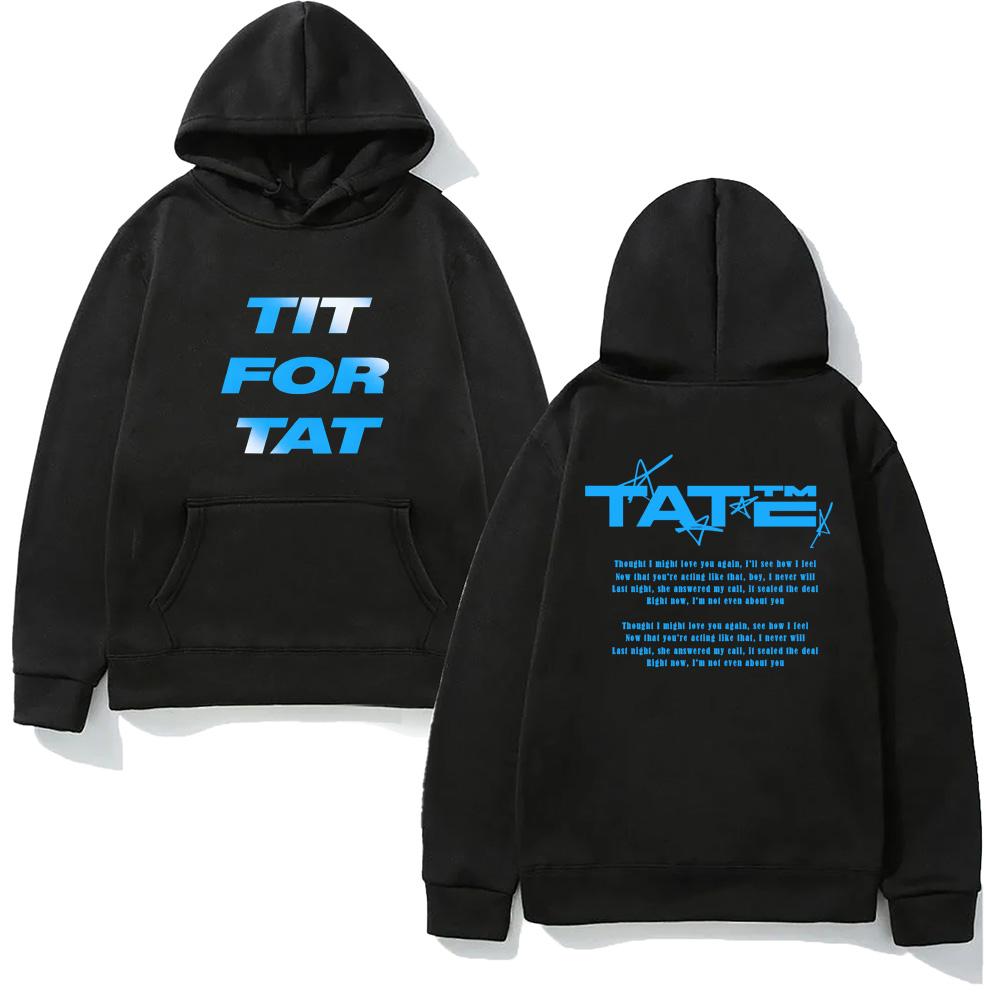 Tate McRae TITFORTAT NEW Album Hoodie for Autumn/Winter 2025 New Grunge Sweatshirts Punk Long Sleeve Clothing Hooded Pullovers
