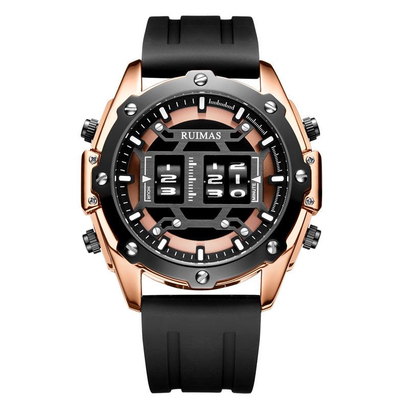 

Personality Roller Sports Watch Men S Fashion Alloy Decorative Quartz Watch Silicone