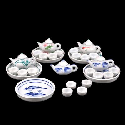 Juego de Té de Porcelana en Miniatura para Niños Juego de Comedor de Imitación Taza Plato Platillo Juguete