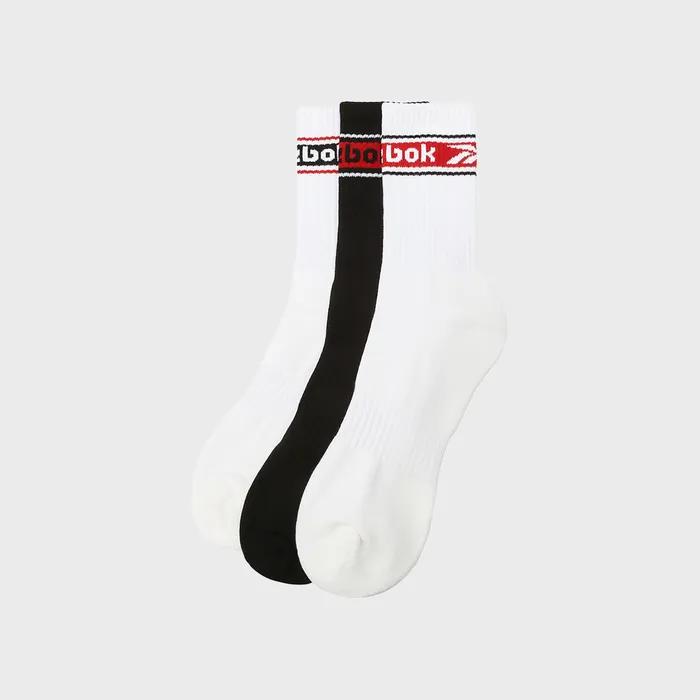 Graphic Crew Socks 3-Pack - White:White:Black