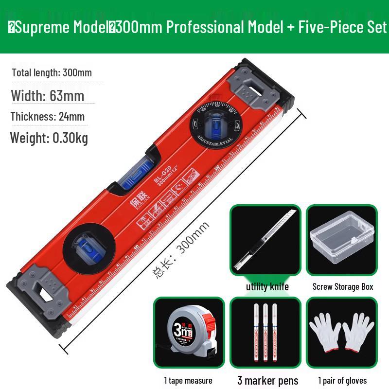 Aluminum Alloy Magnetic Spirit Level and Tape Measure Tool
