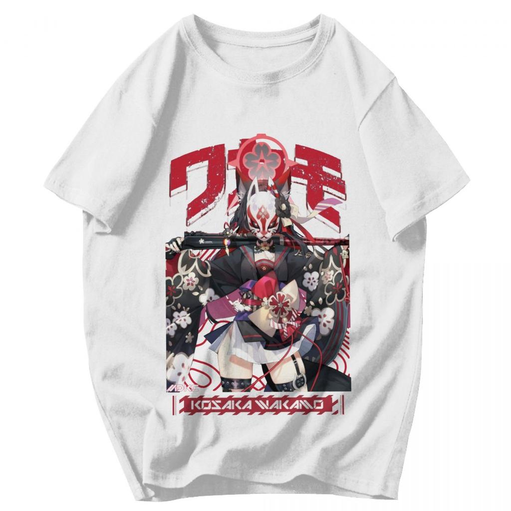 Men T Shirt Blue Archive Wakamo Japanese Anime Idea Y2K Graphic Short Sleeve Unisex Tops T Shirts