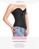 Lace Satin Waist Cincher Corset with Boning