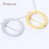 18K Gold Plated Round Brooch Pin Base,Open Circle Blank Brooch Setting,DIY Jewelry Making Accessories For Emblem Badge