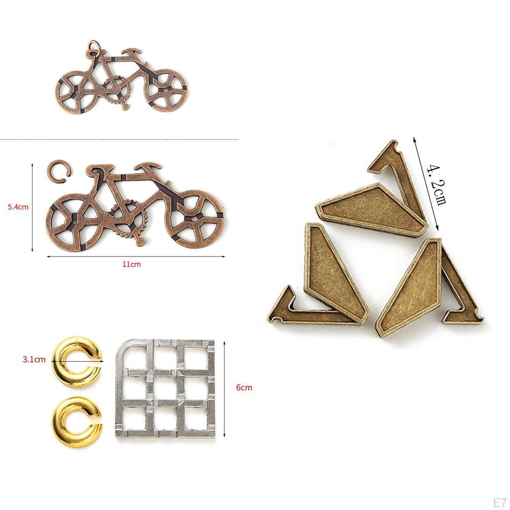 3D Metal Lock Brain Teaser Trick Toys