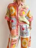 2025 European & American Cross-Border Casual Fashion Linen Shirt and Shorts Set.