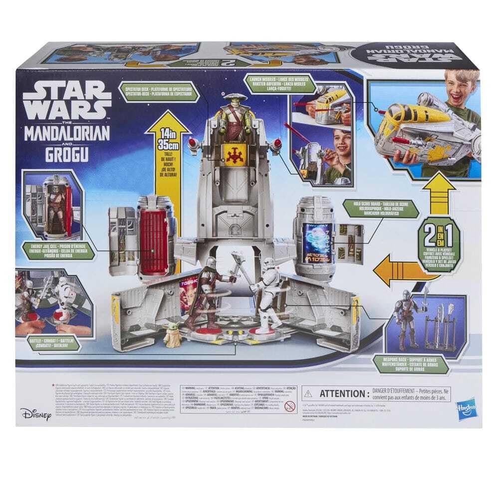 Hasbro STAR WARS Glogoo ActionVerse Pojazd Razor Crest 35cm Mandalorian Glogoo Action Zabawka Unisex dla Wieków G2841 Autentyczny / Zestaw Zabawowy, 2 w 1 &