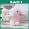 Cute Plush Rabbit Keychain Adorable Bear Doll Backpack Charm Soft Toy 16cm For Kids