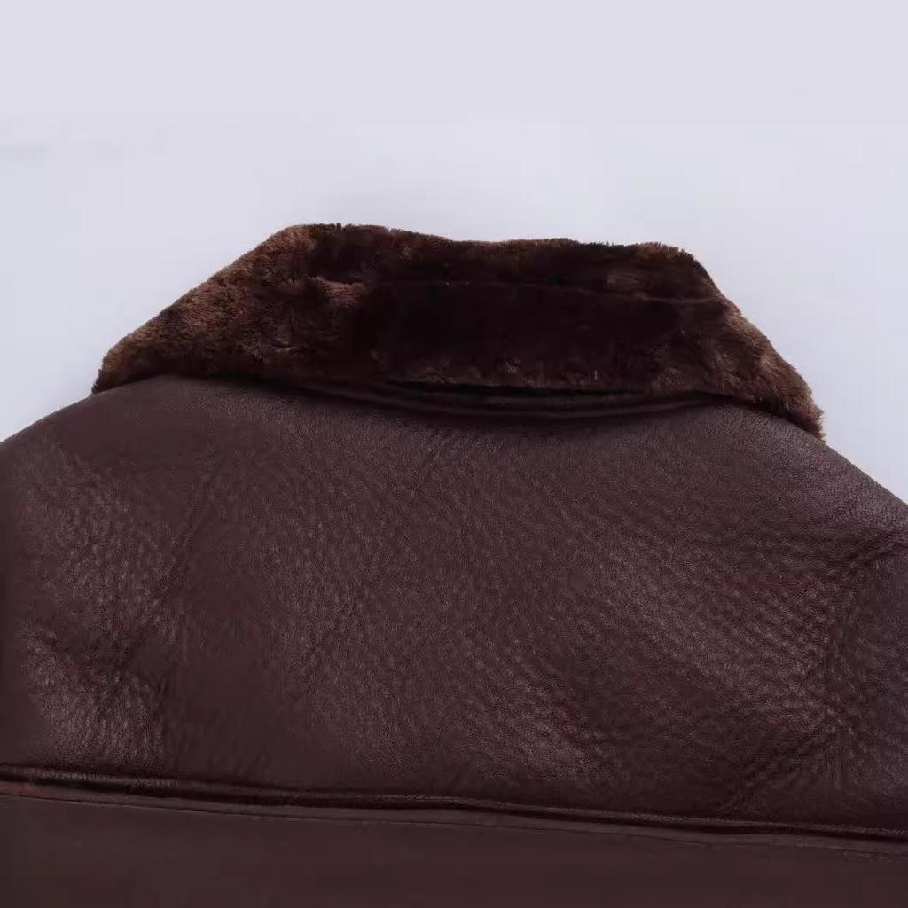 2024 Autumn Women's European and American Black Double-Sided Shearling Jacket, Style 2969241